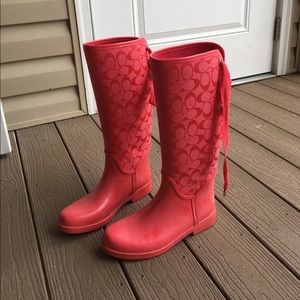 COPY - Coach Signature Rain Boots sz 8